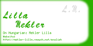 lilla mekler business card